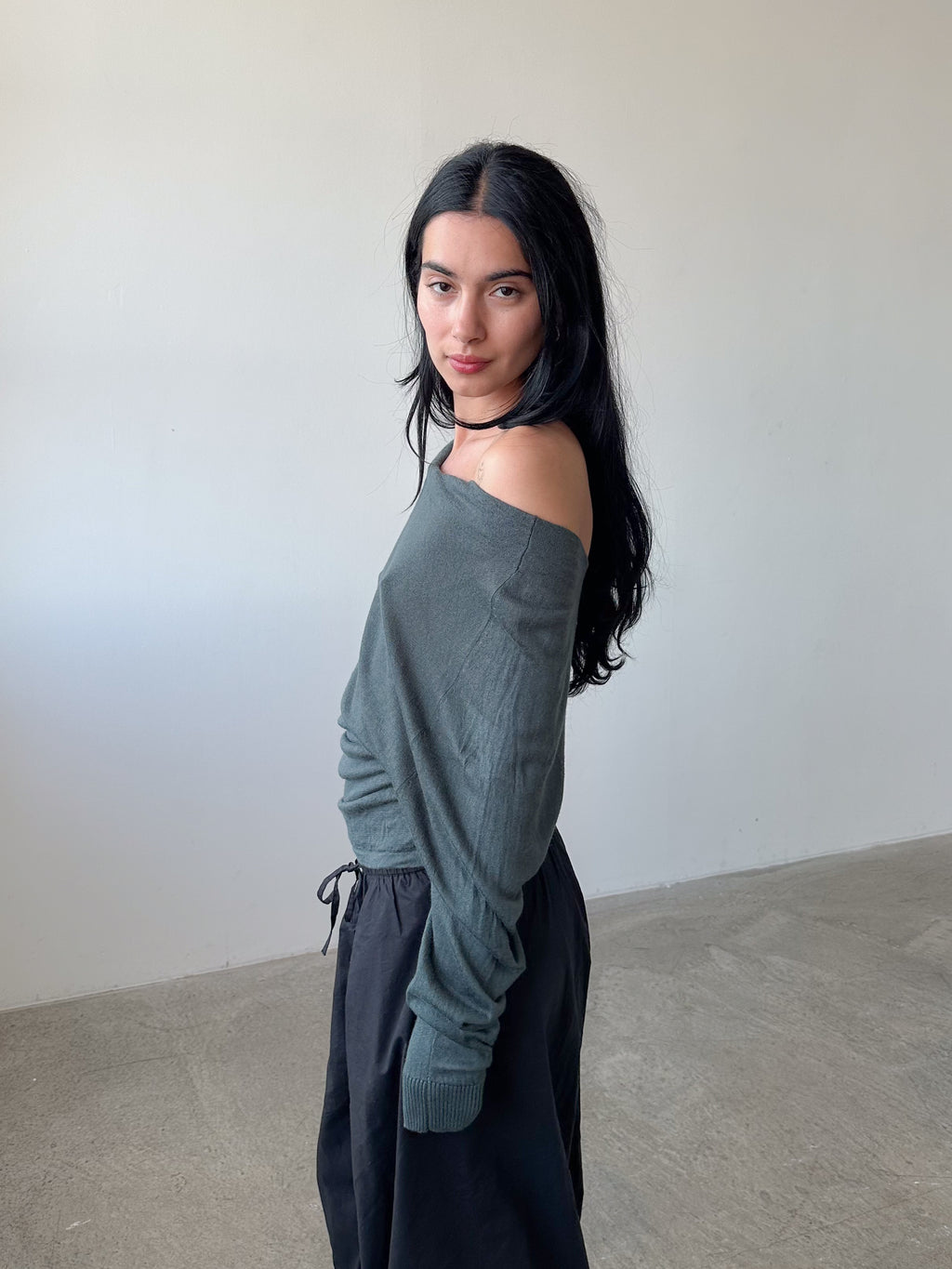 slouchy batwing jumper / size s