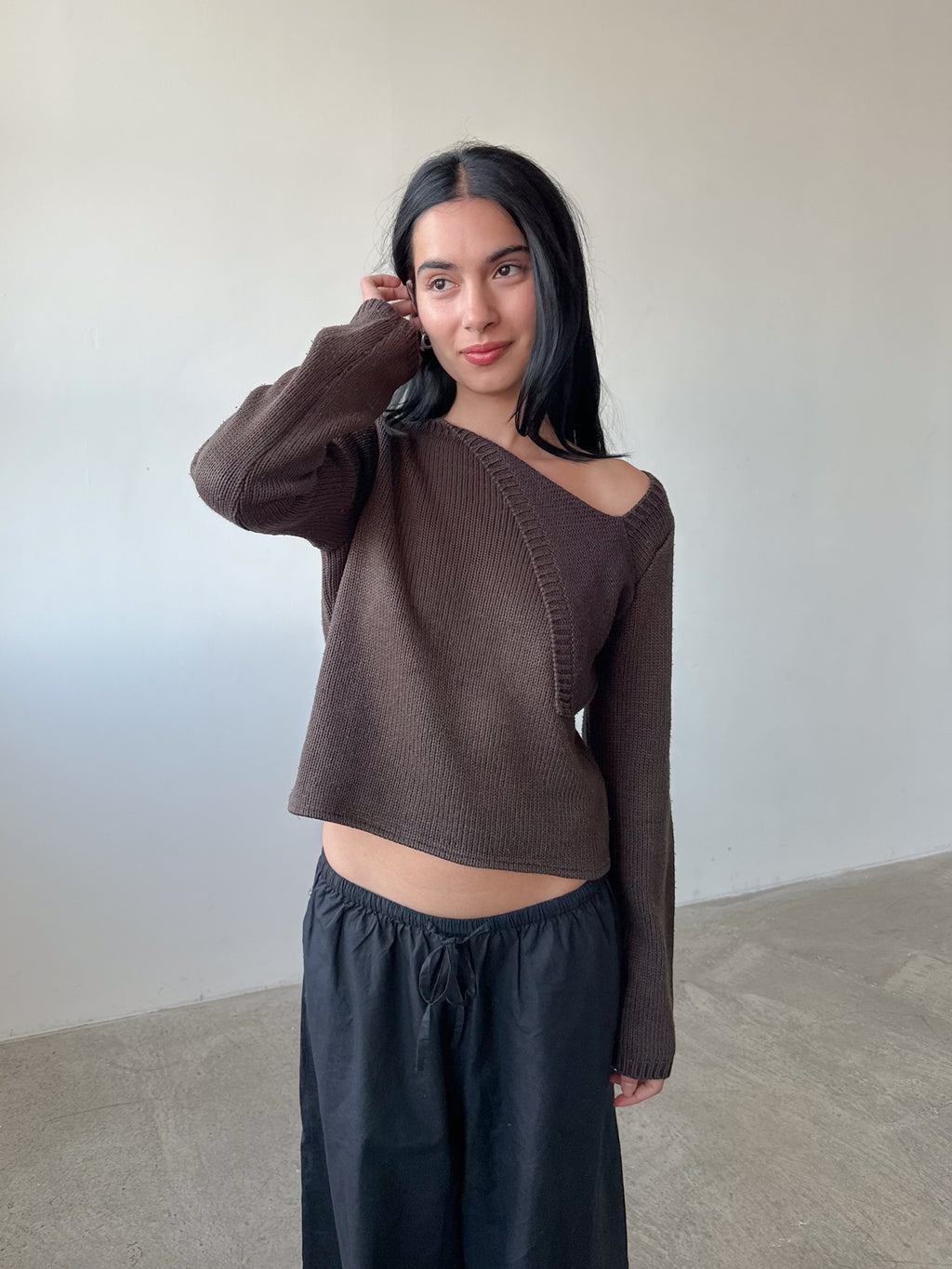 asymmetric knit jumper / size s
