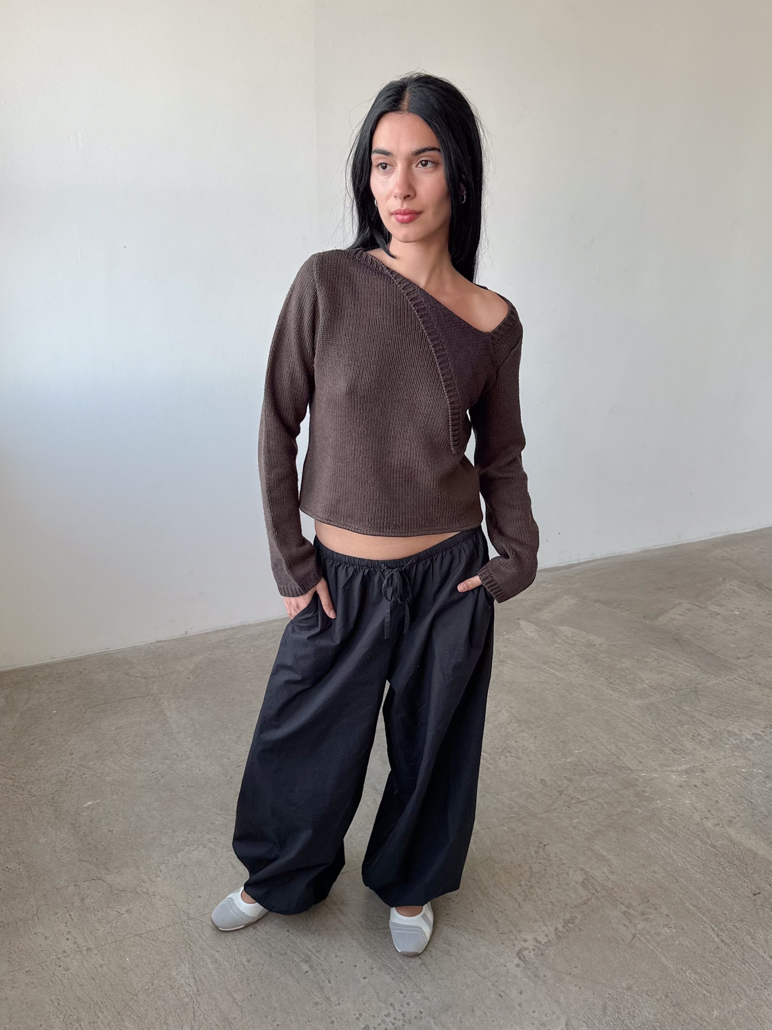 asymmetric knit jumper / size s