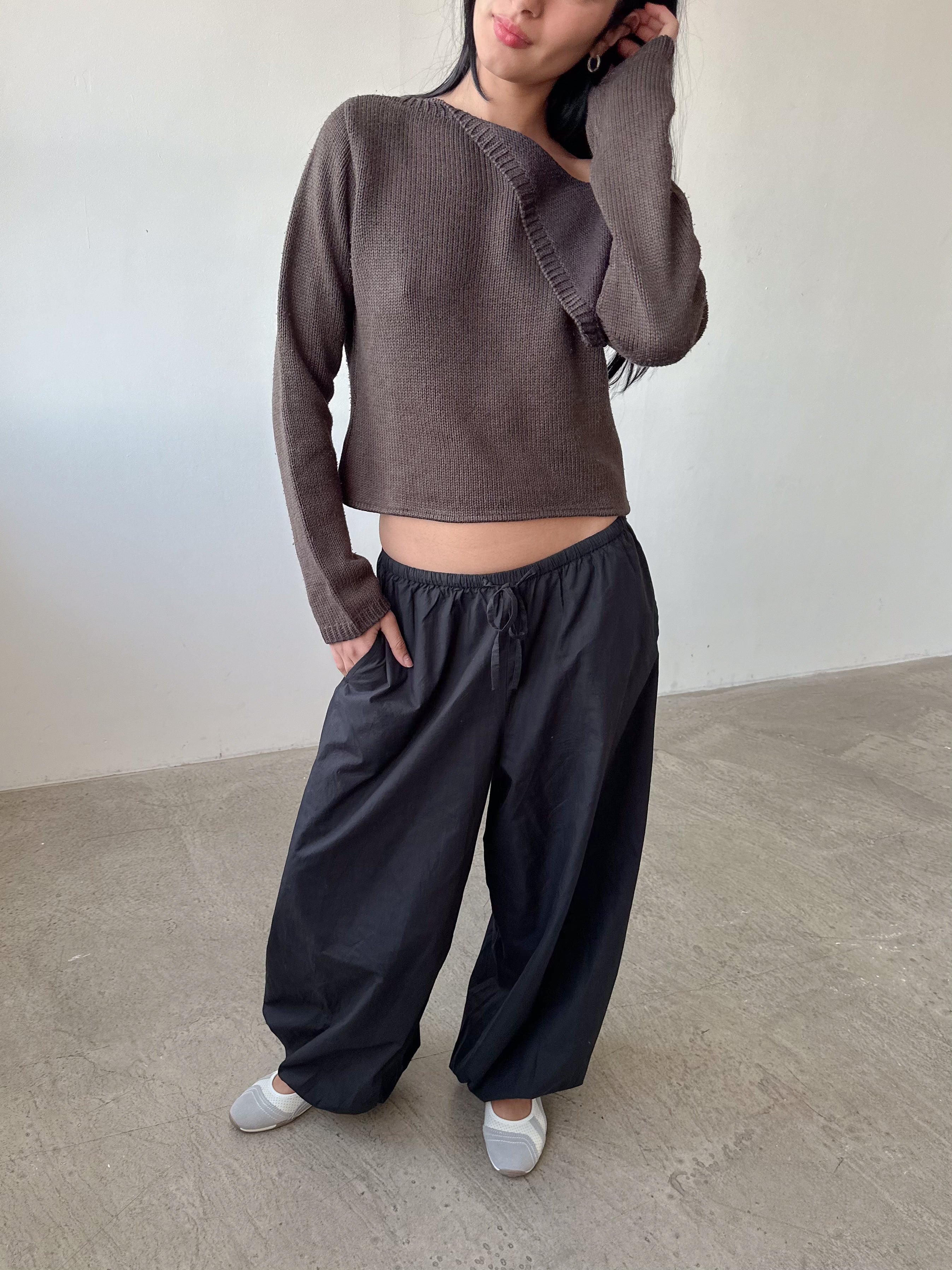 asymmetric knit jumper / size s