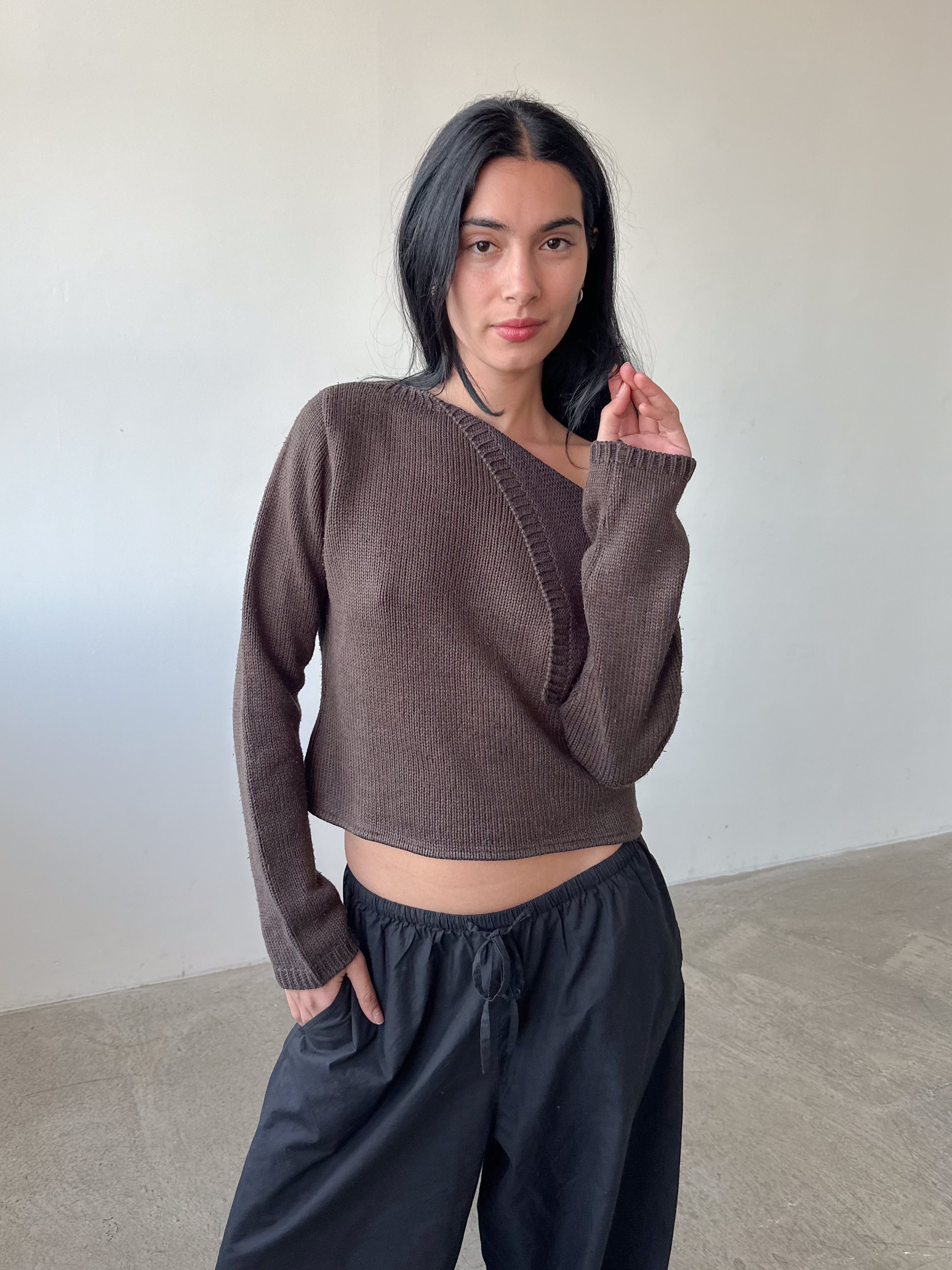 asymmetric knit jumper / size s