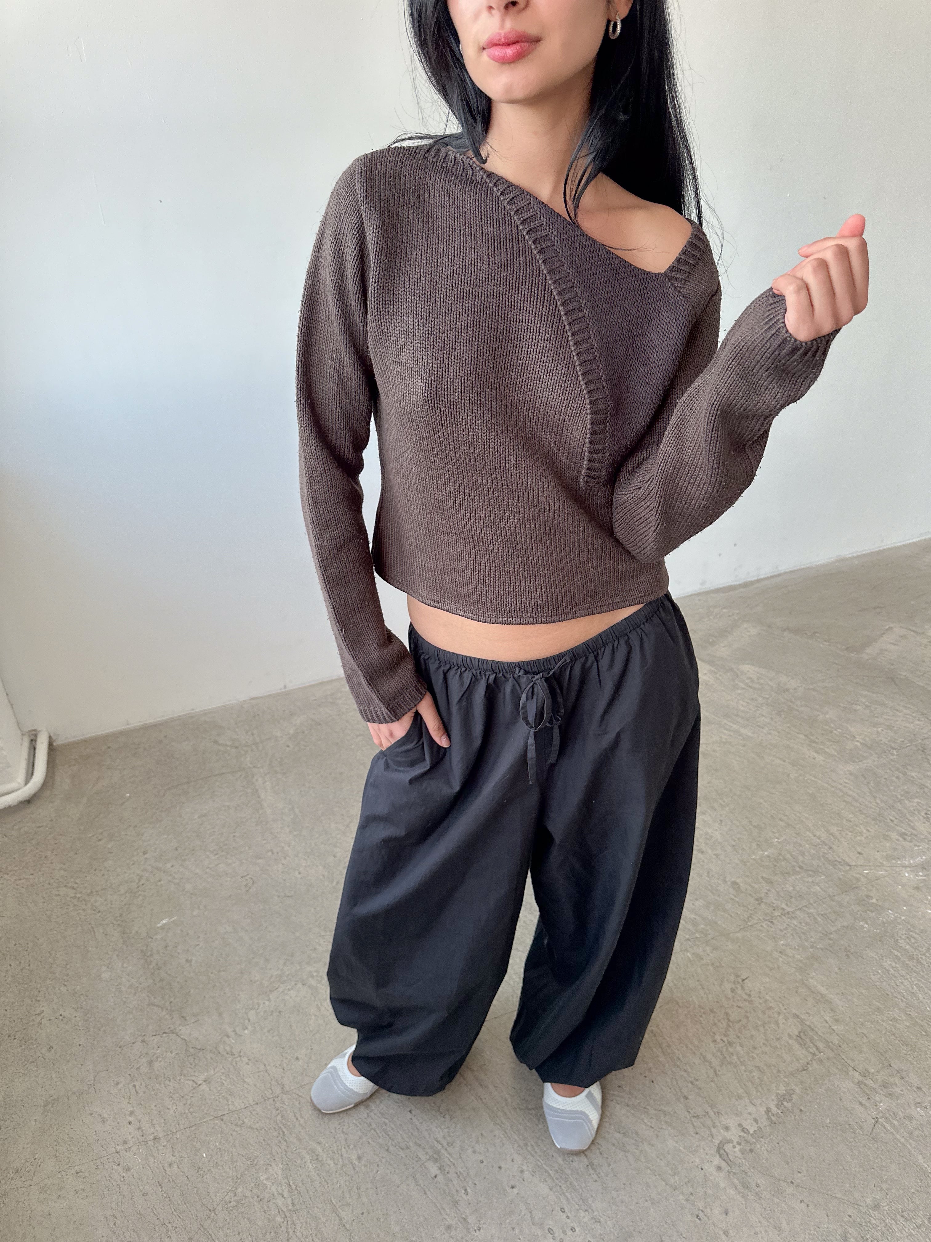asymmetric knit jumper / size s