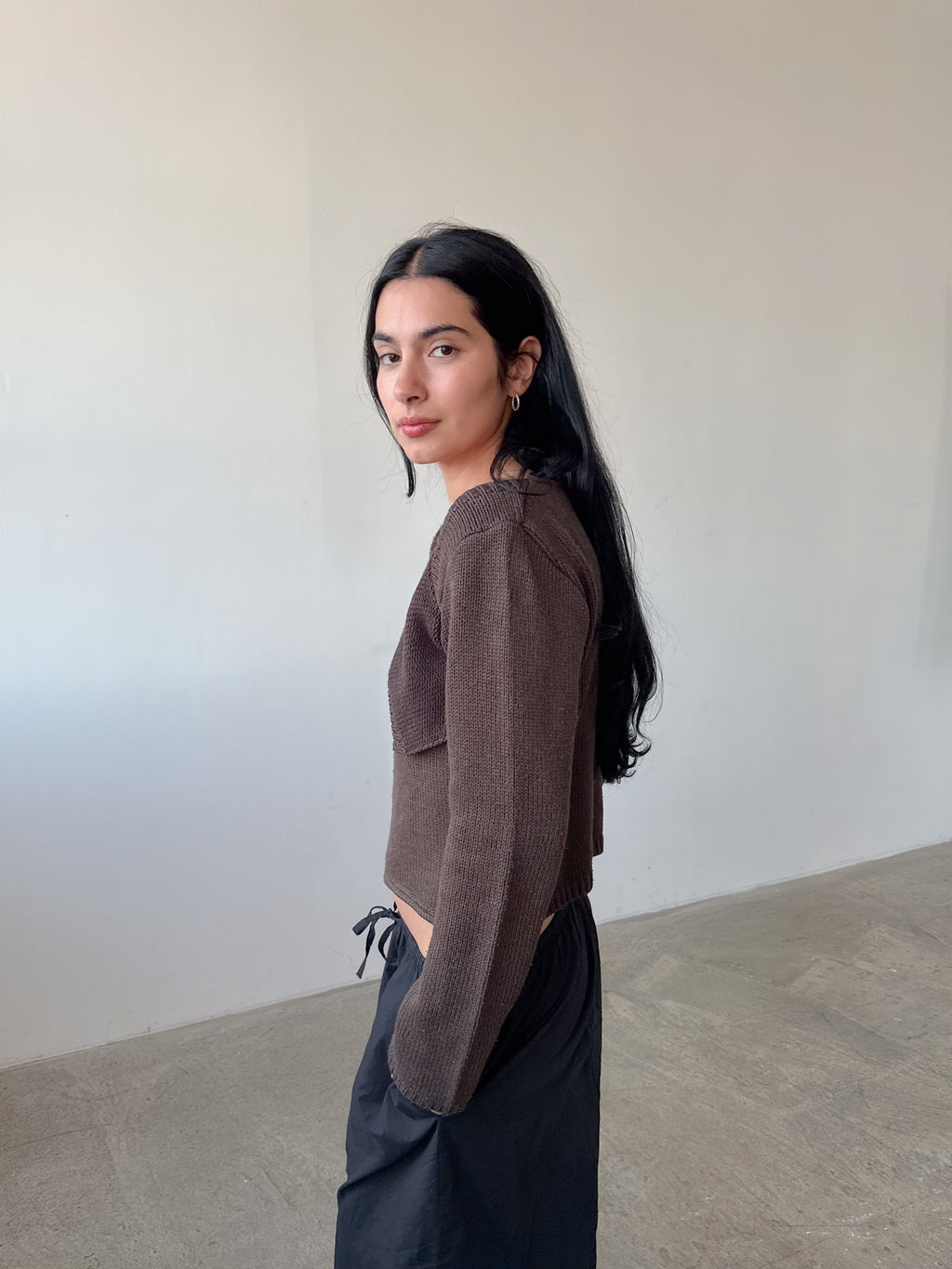 asymmetric knit jumper / size s