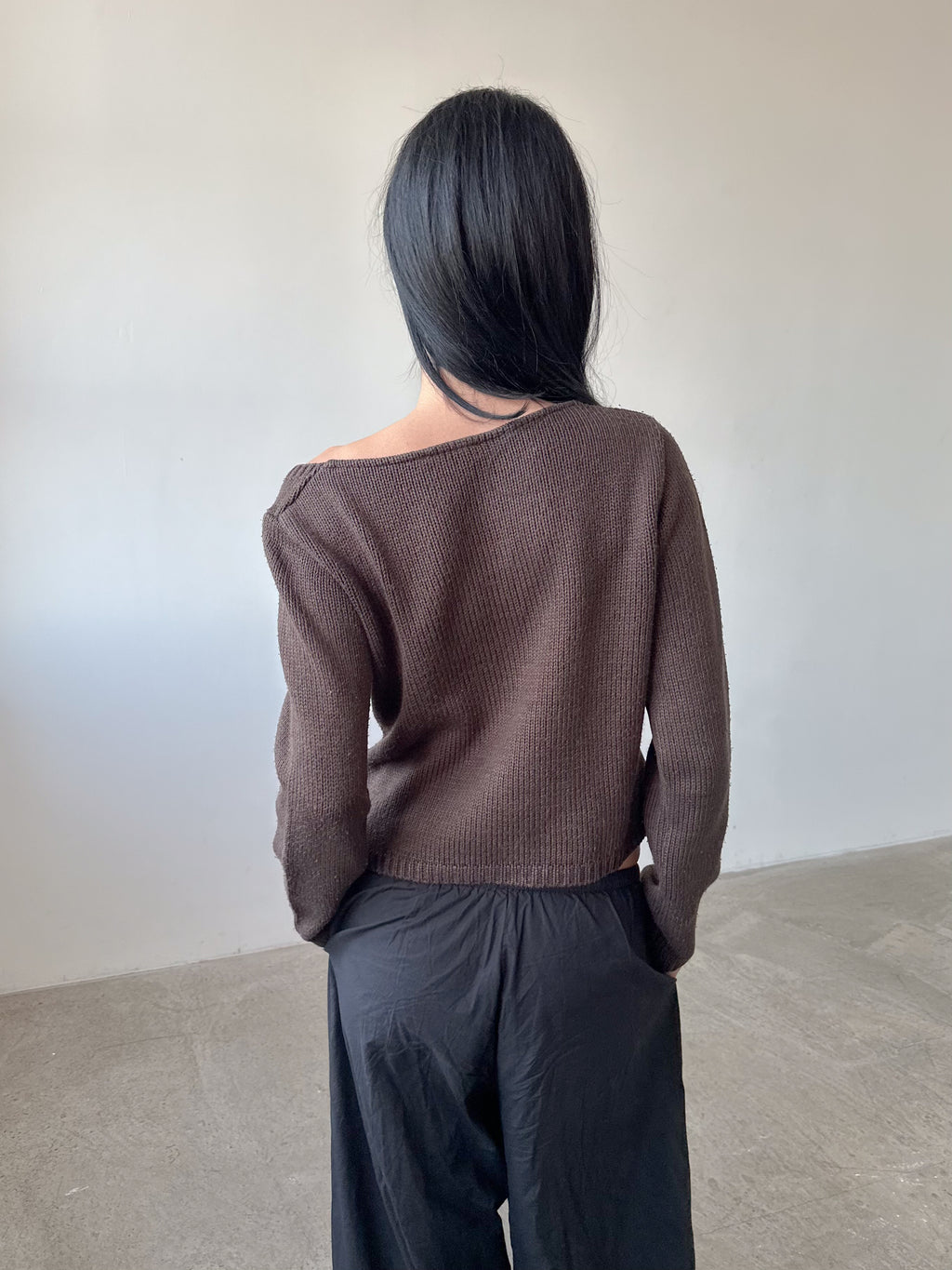 asymmetric knit jumper / size s