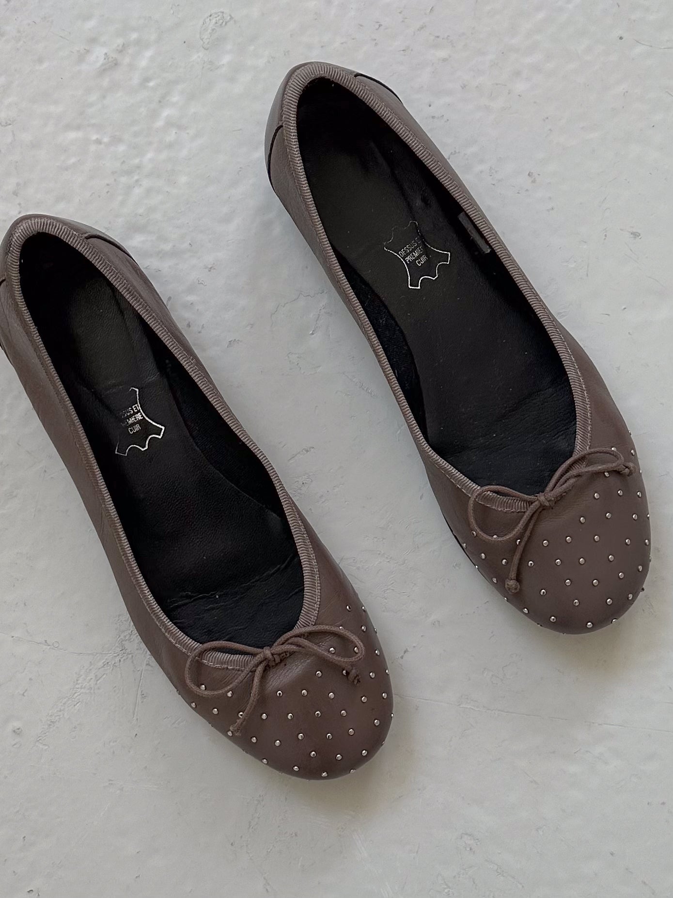 studded ballet flats / uk size 5