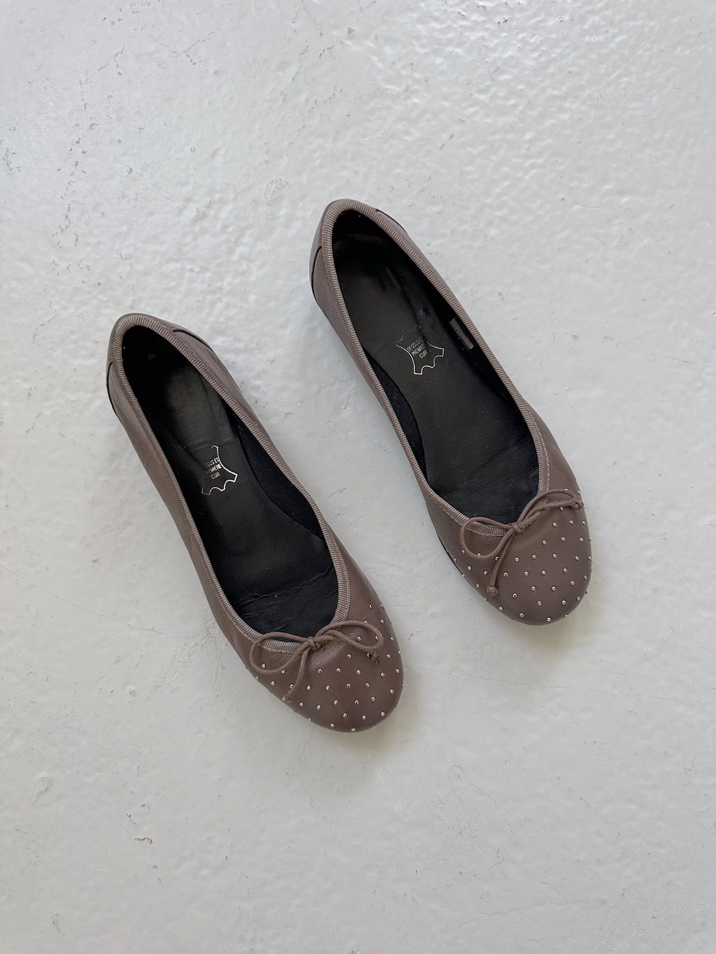 studded ballet flats / uk size 5
