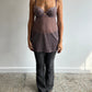 brown + pink babydoll dress ⋆ size s