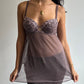 brown + pink babydoll dress ⋆ size s