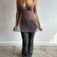 brown + pink babydoll dress ⋆ size s