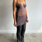 brown + pink babydoll dress ⋆ size s