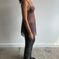 brown + pink babydoll dress ⋆ size s