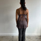 brown + pink babydoll dress ⋆ size s