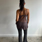 brown + pink babydoll dress ⋆ size s