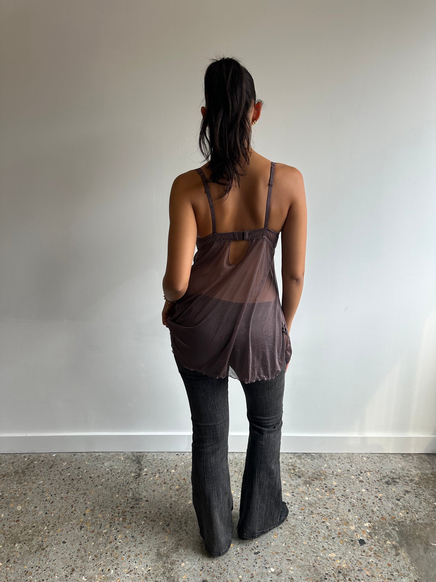 brown + pink babydoll dress ⋆ size s