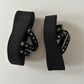 PLATFORM STUDDED SANDALS ◦ UK SIZE 4.5