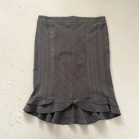 90's Grey Midi Skirt - Size L