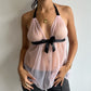 sheer halter neck top ⋆ size s