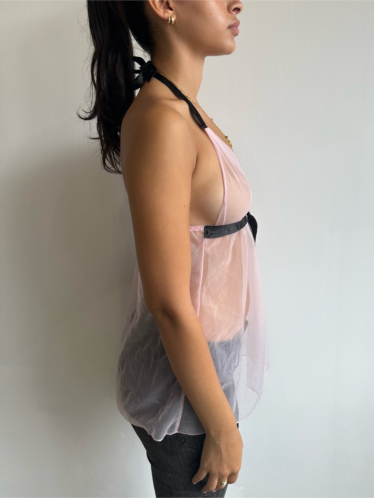 sheer halter neck top ⋆ size s