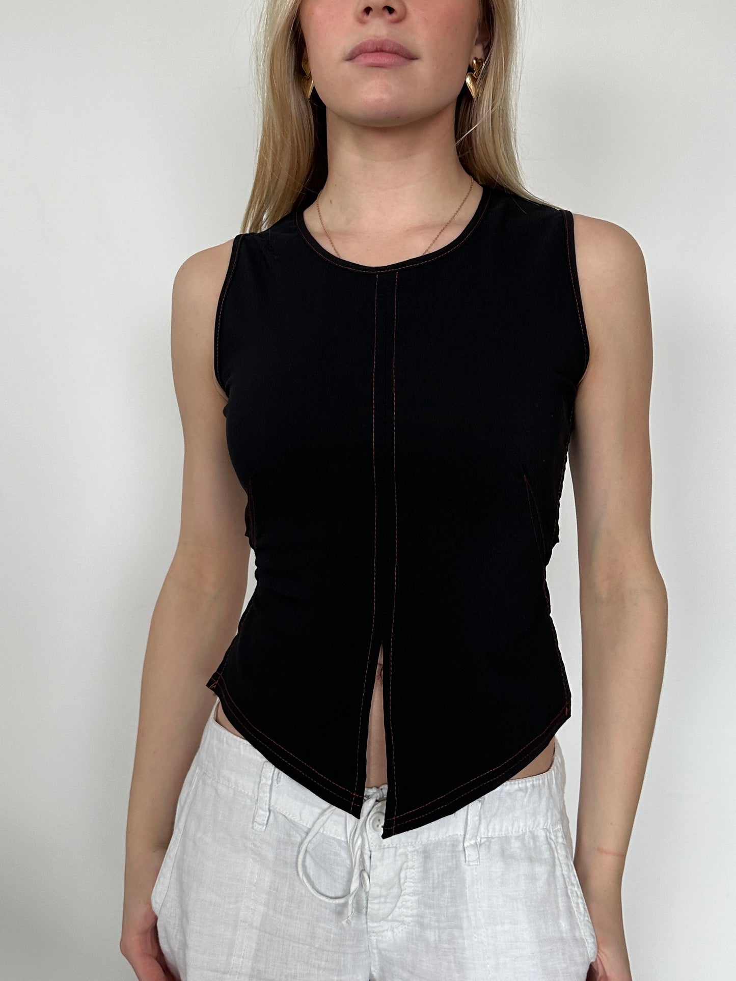 Backless Tank with Contrast Stitch ⋆ Size XS/S