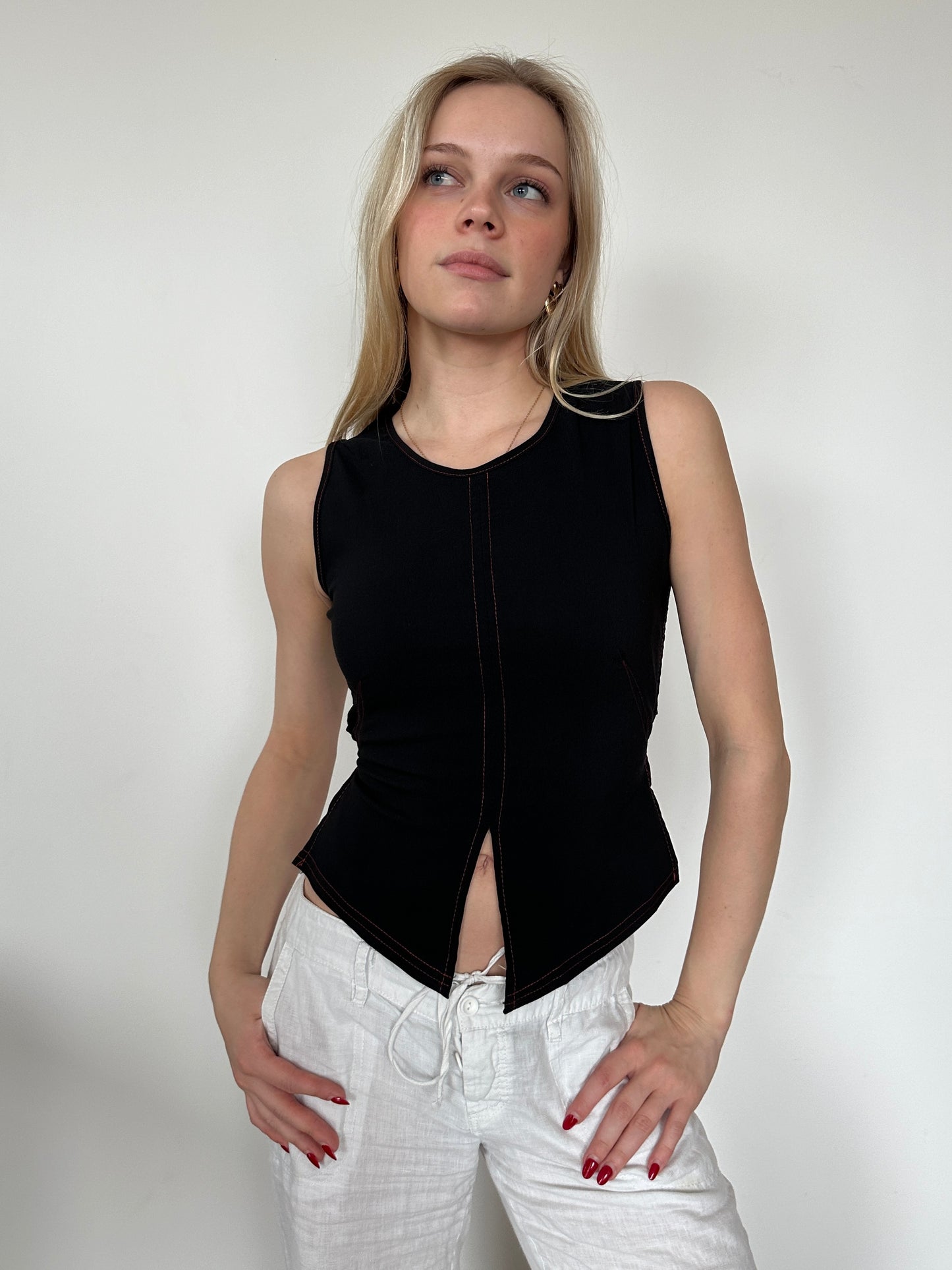 Backless Tank with Contrast Stitch ⋆ Size XS/S