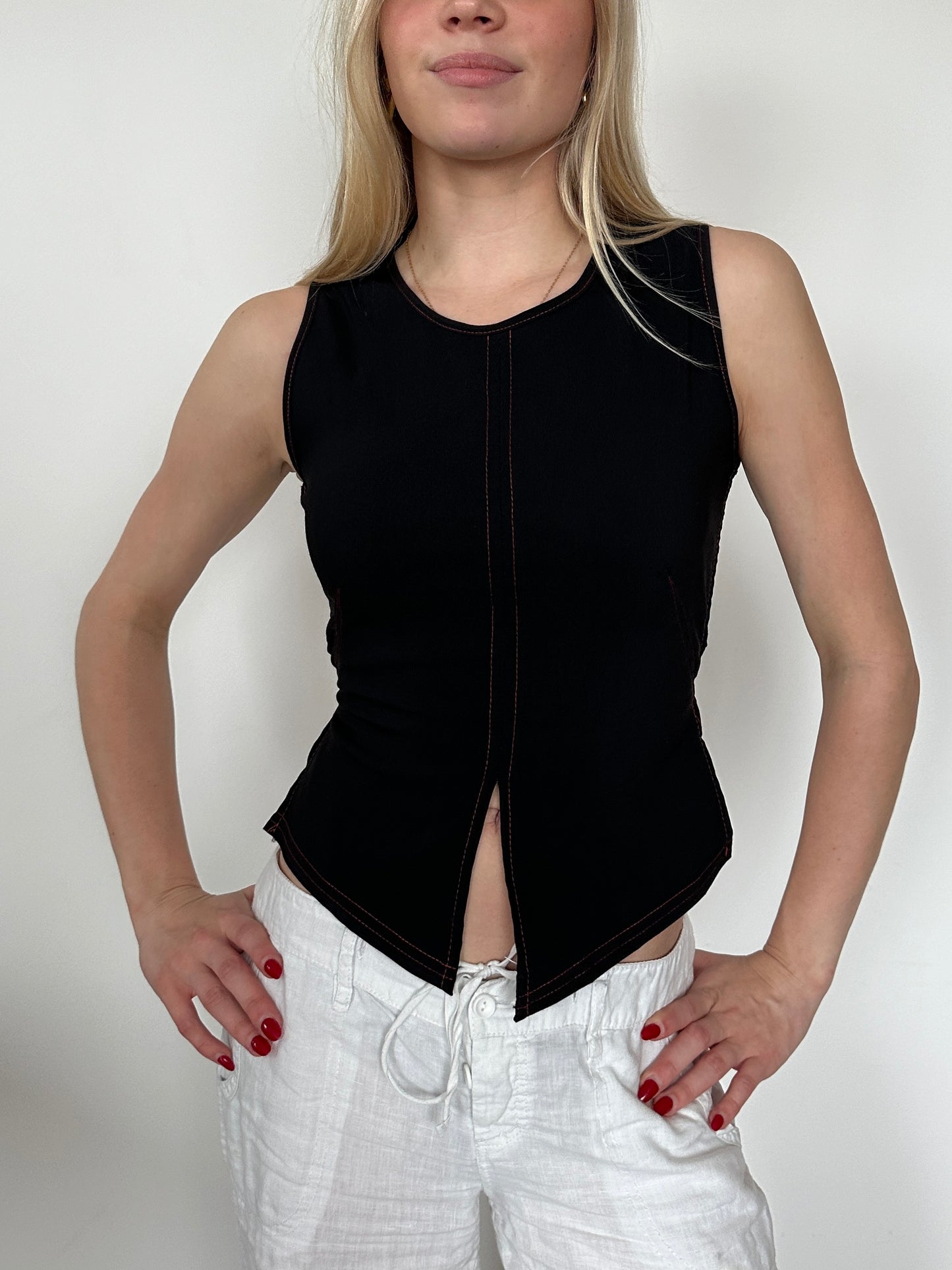 Backless Tank with Contrast Stitch ⋆ Size XS/S