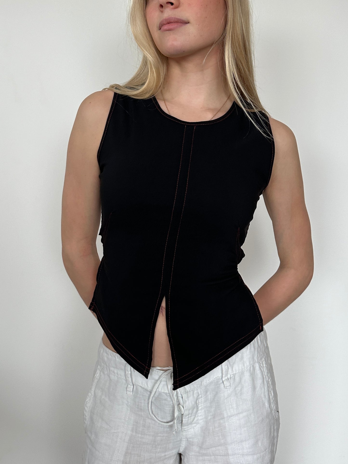 Backless Tank with Contrast Stitch ⋆ Size XS/S