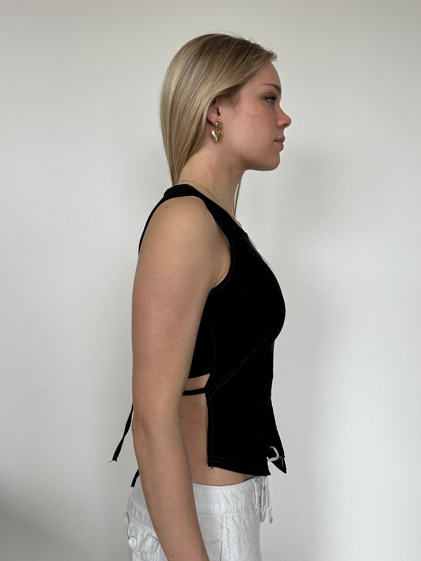 Backless Tank with Contrast Stitch ⋆ Size XS/S