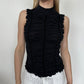Gathered Mesh High Neck Top ⋆ Size S