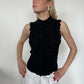 Gathered Mesh High Neck Top ⋆ Size S