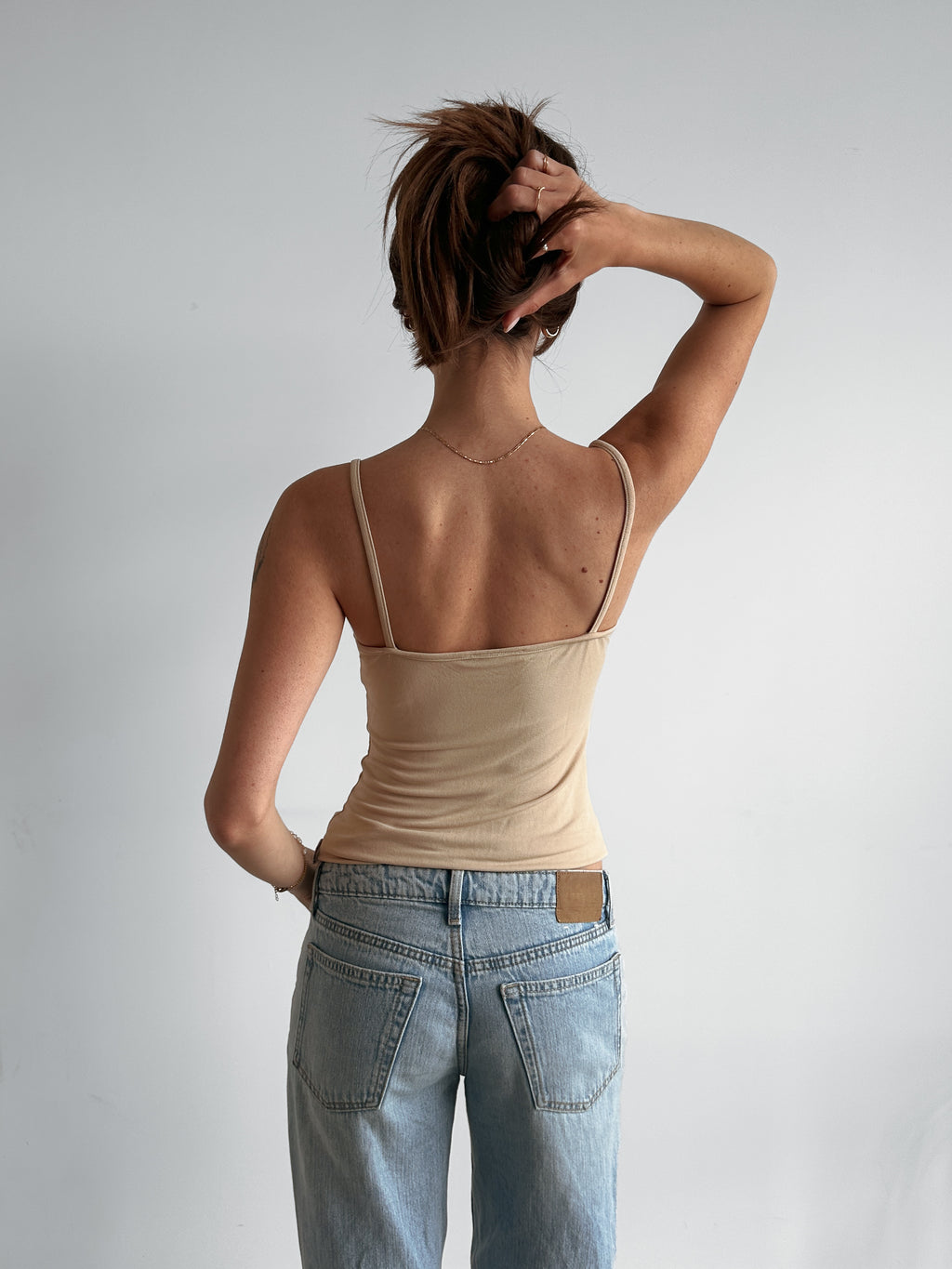 ruched cami top / size s