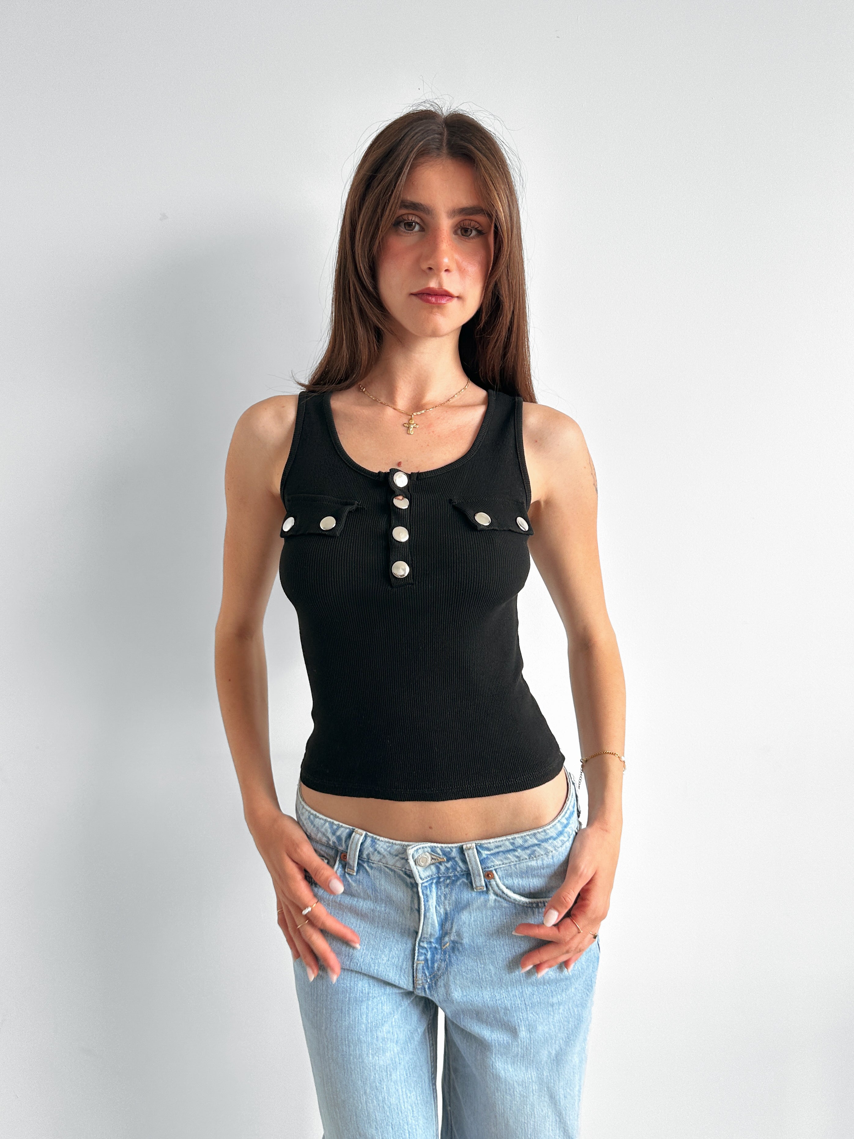 studded tank top / size s