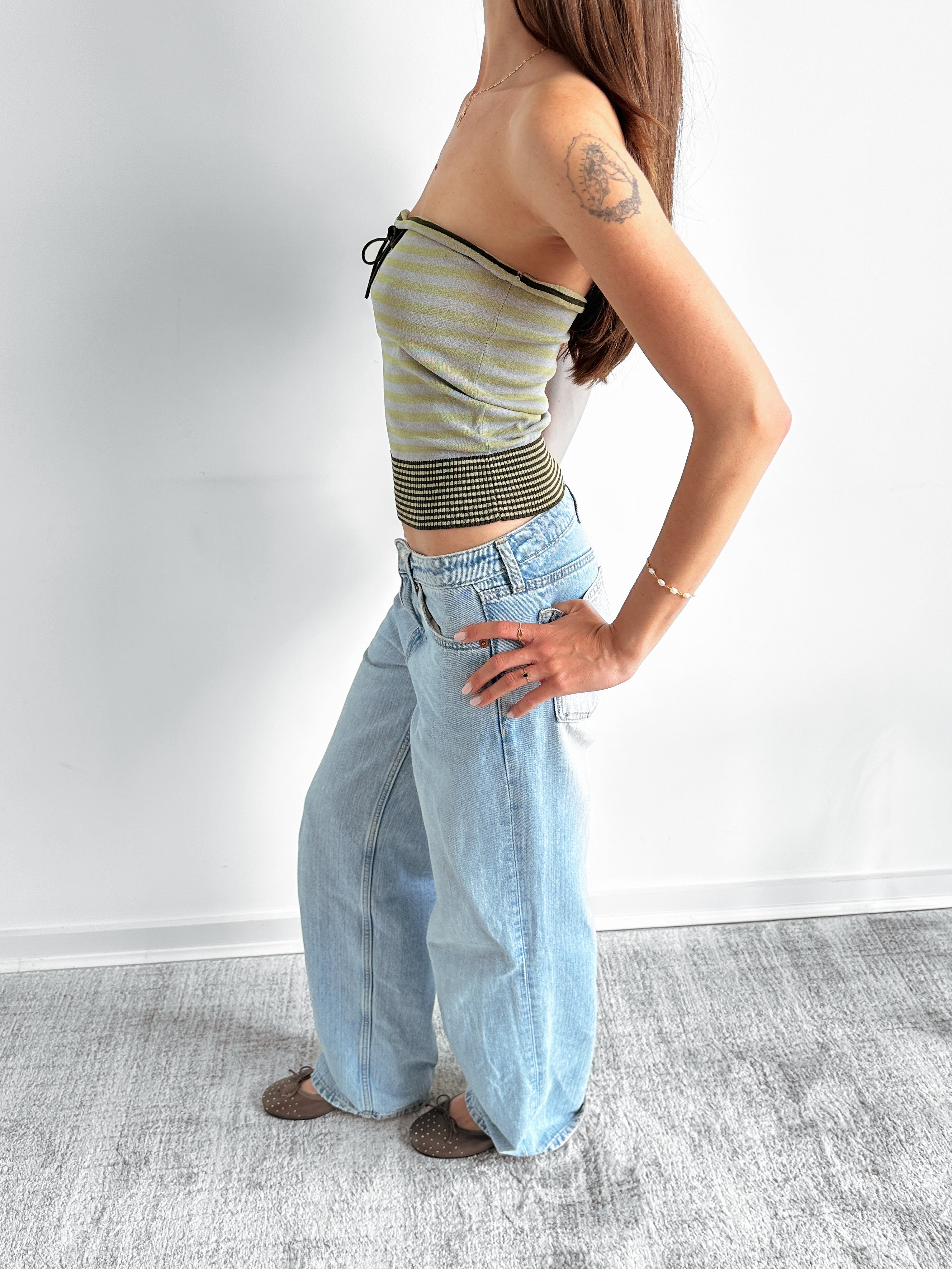 stripe tube top / size s