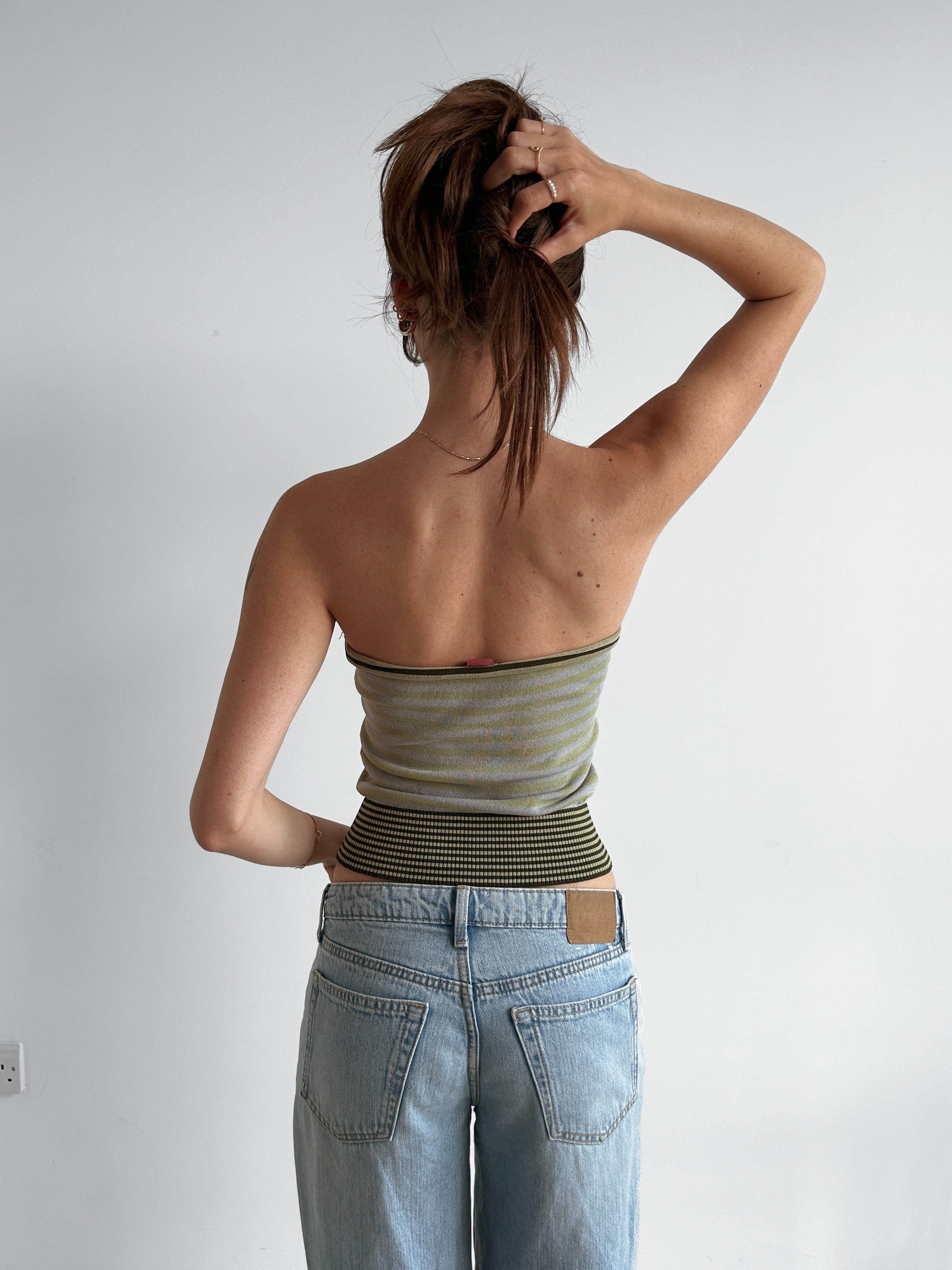 stripe tube top / size s