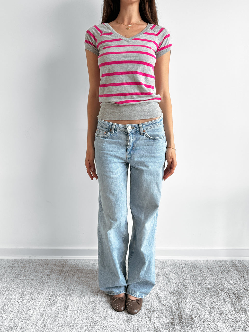 stripe tee / size s