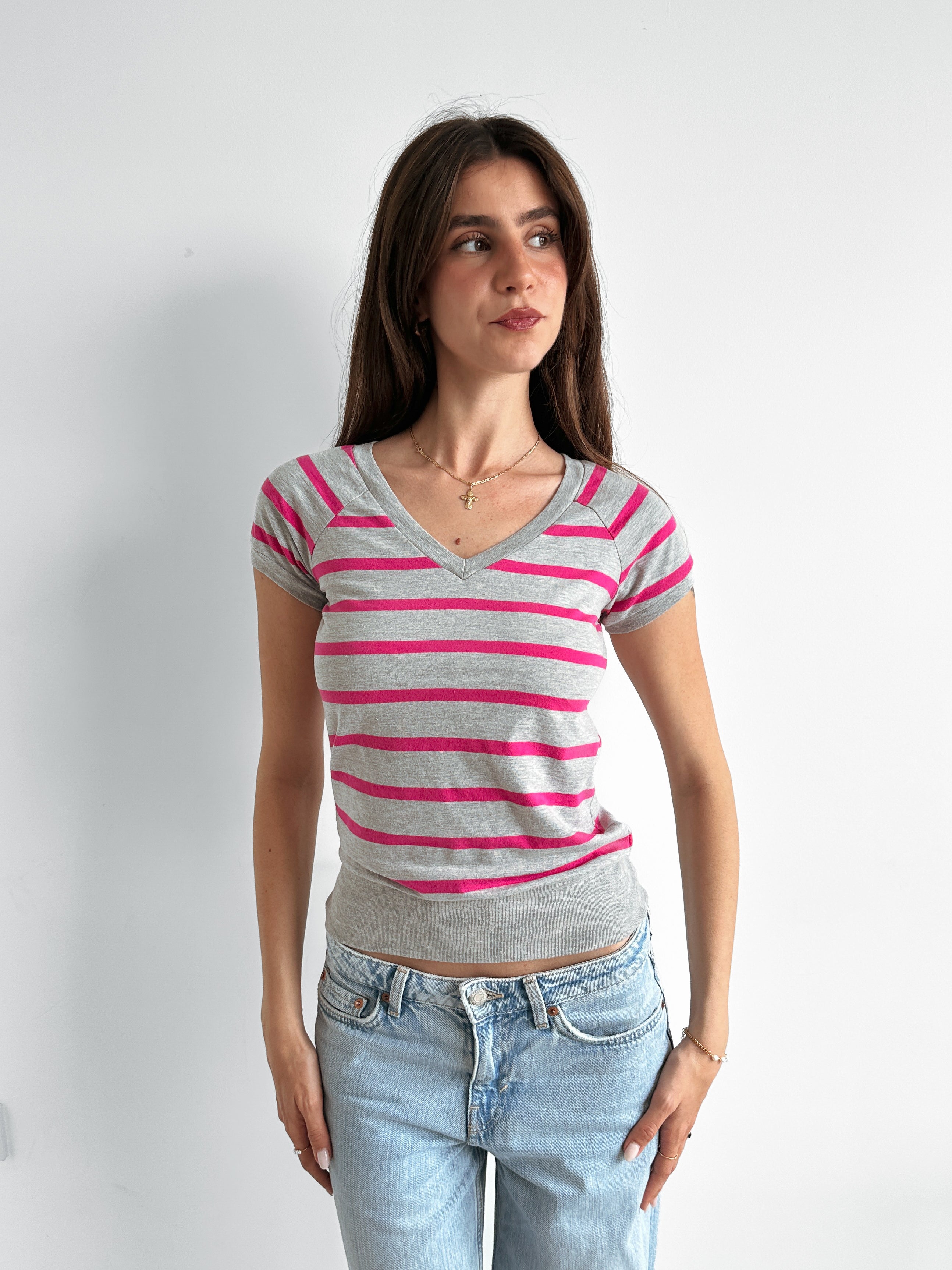 stripe tee / size s