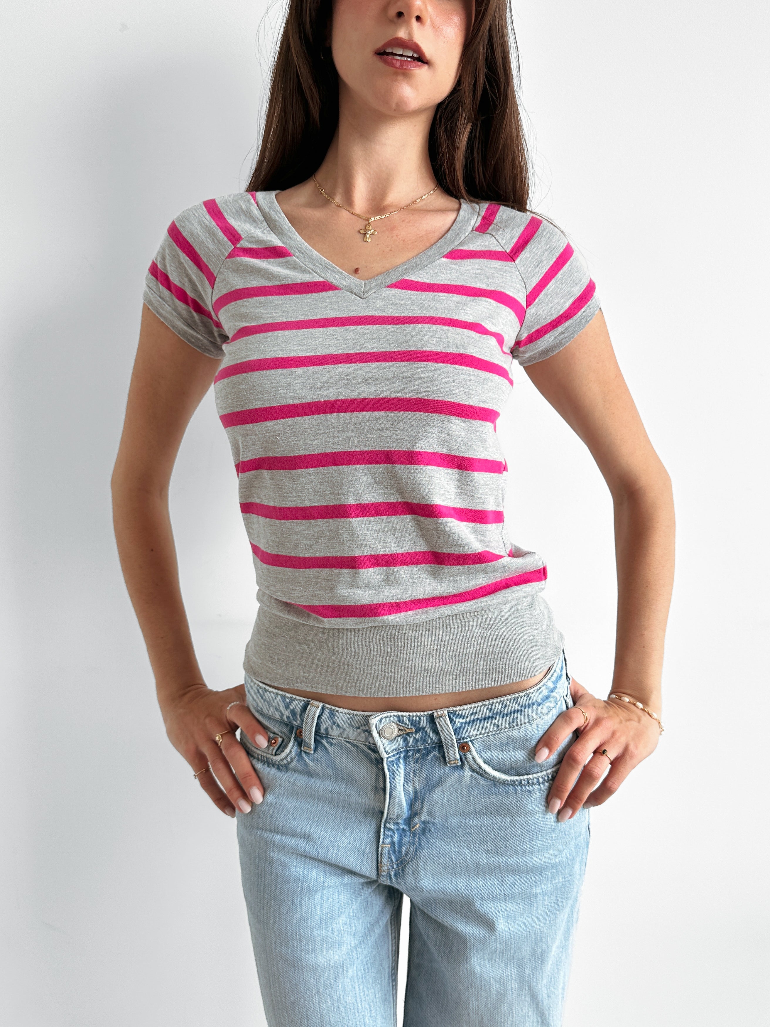 stripe tee / size s