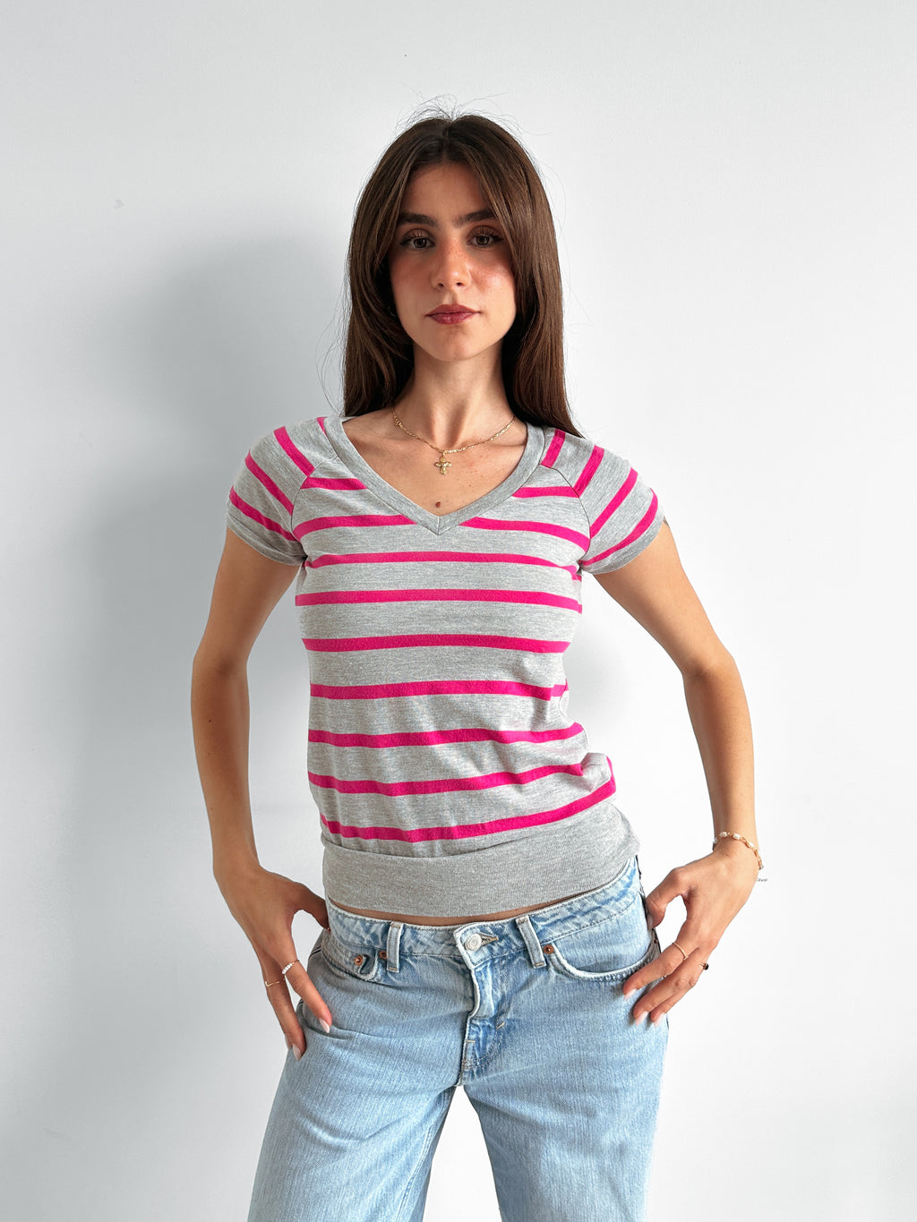 stripe tee / size s
