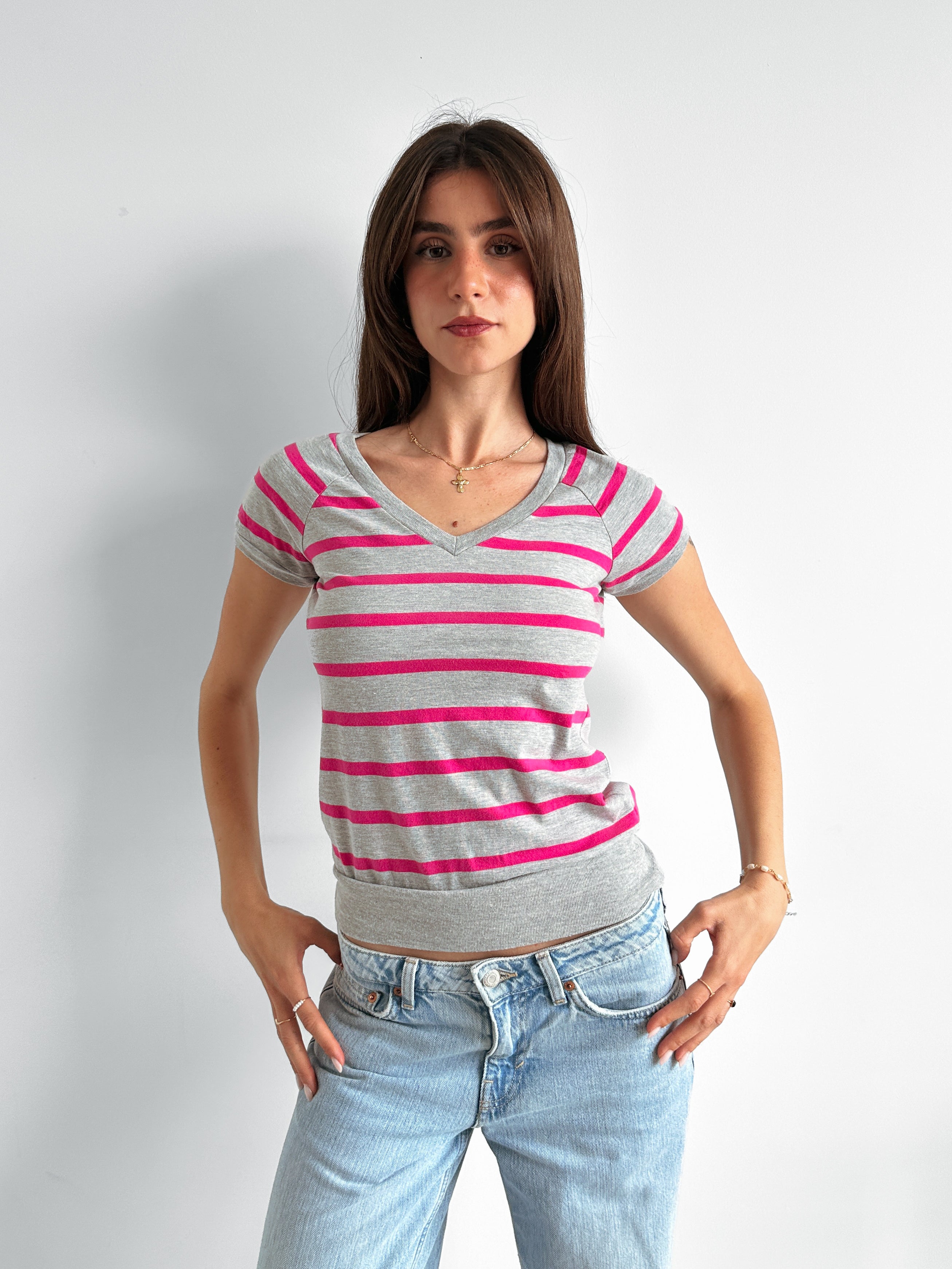 stripe tee / size s