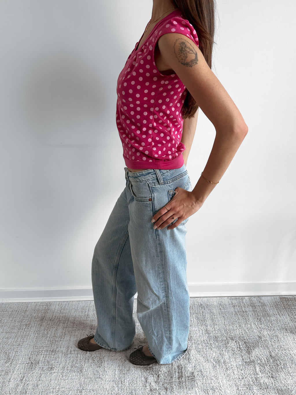 polka dot tee / size s