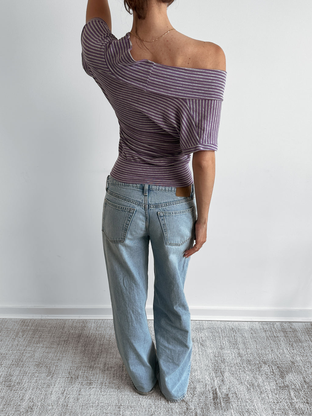 slouch stripe top / size s