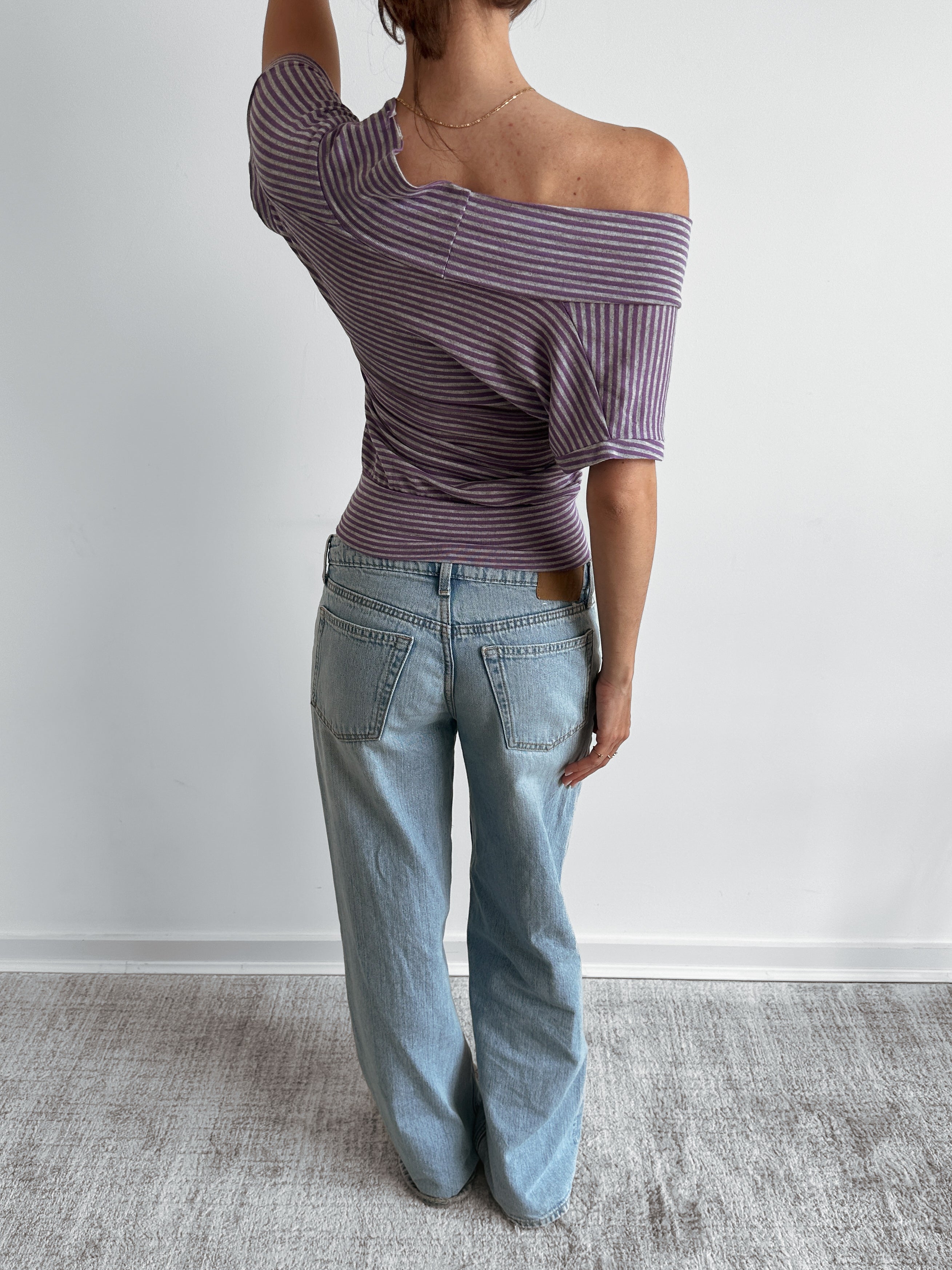 slouch stripe top / size s