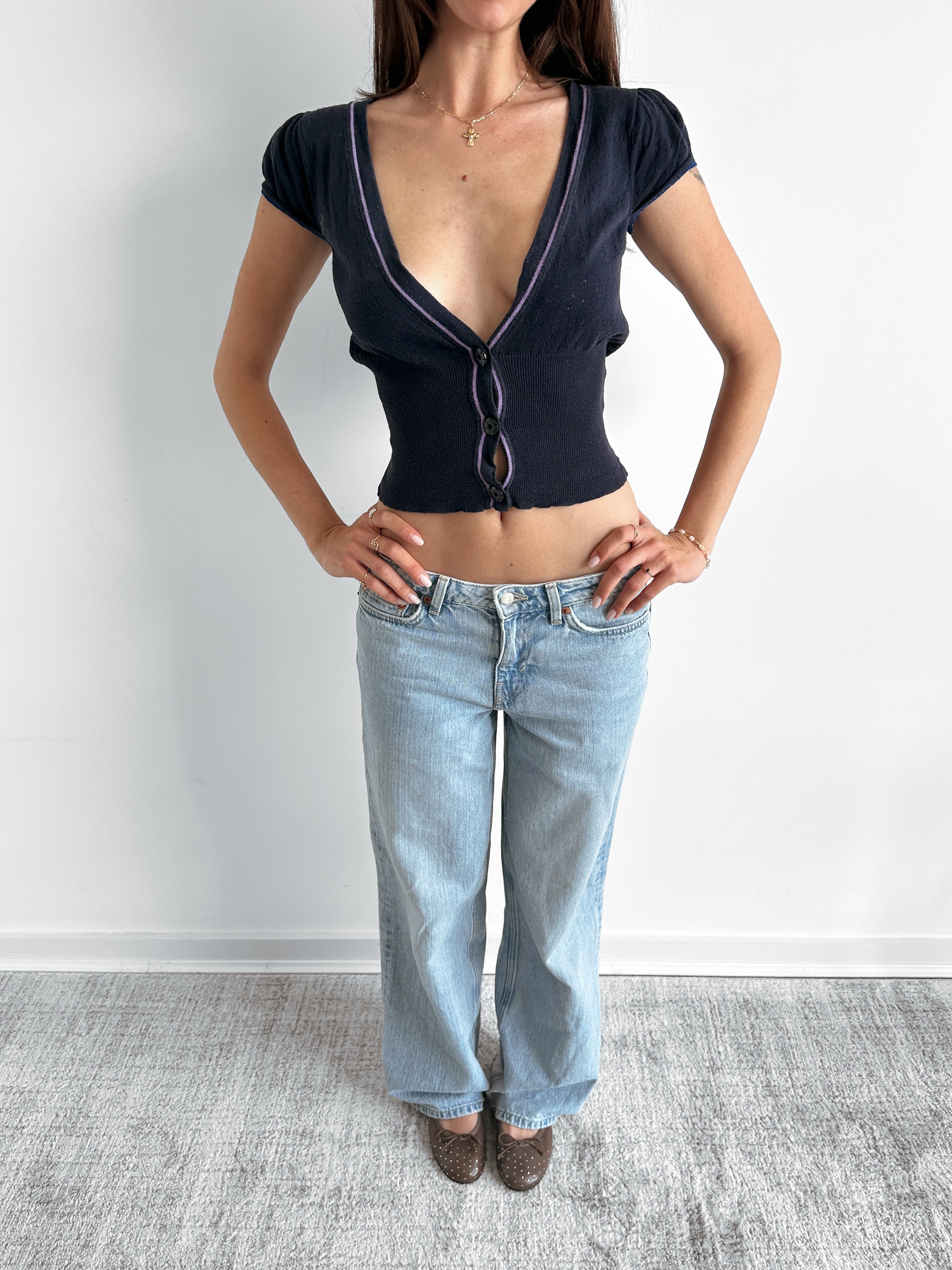 short sleeve cardigan / size s