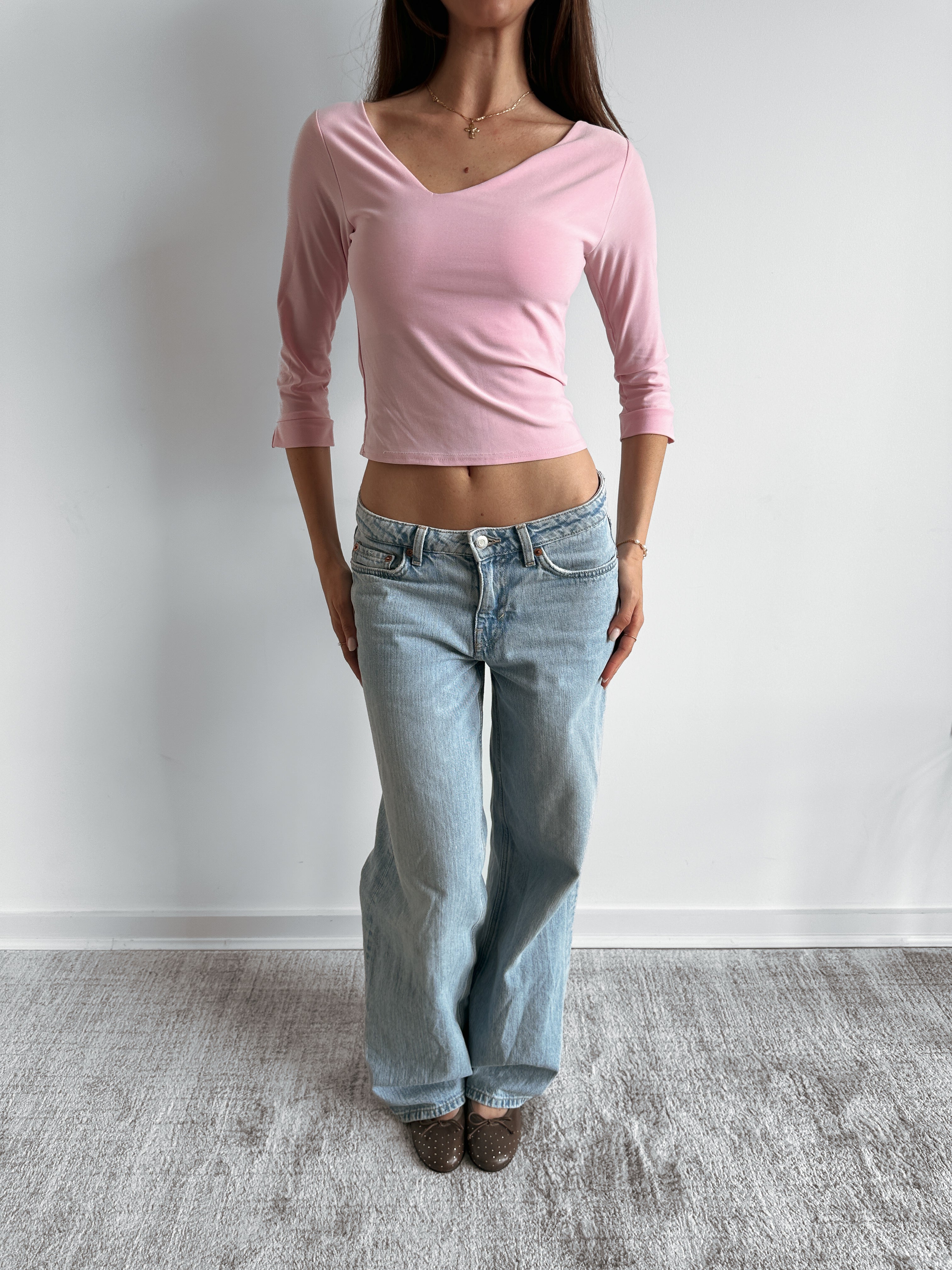 3/4 sleeve top / size s