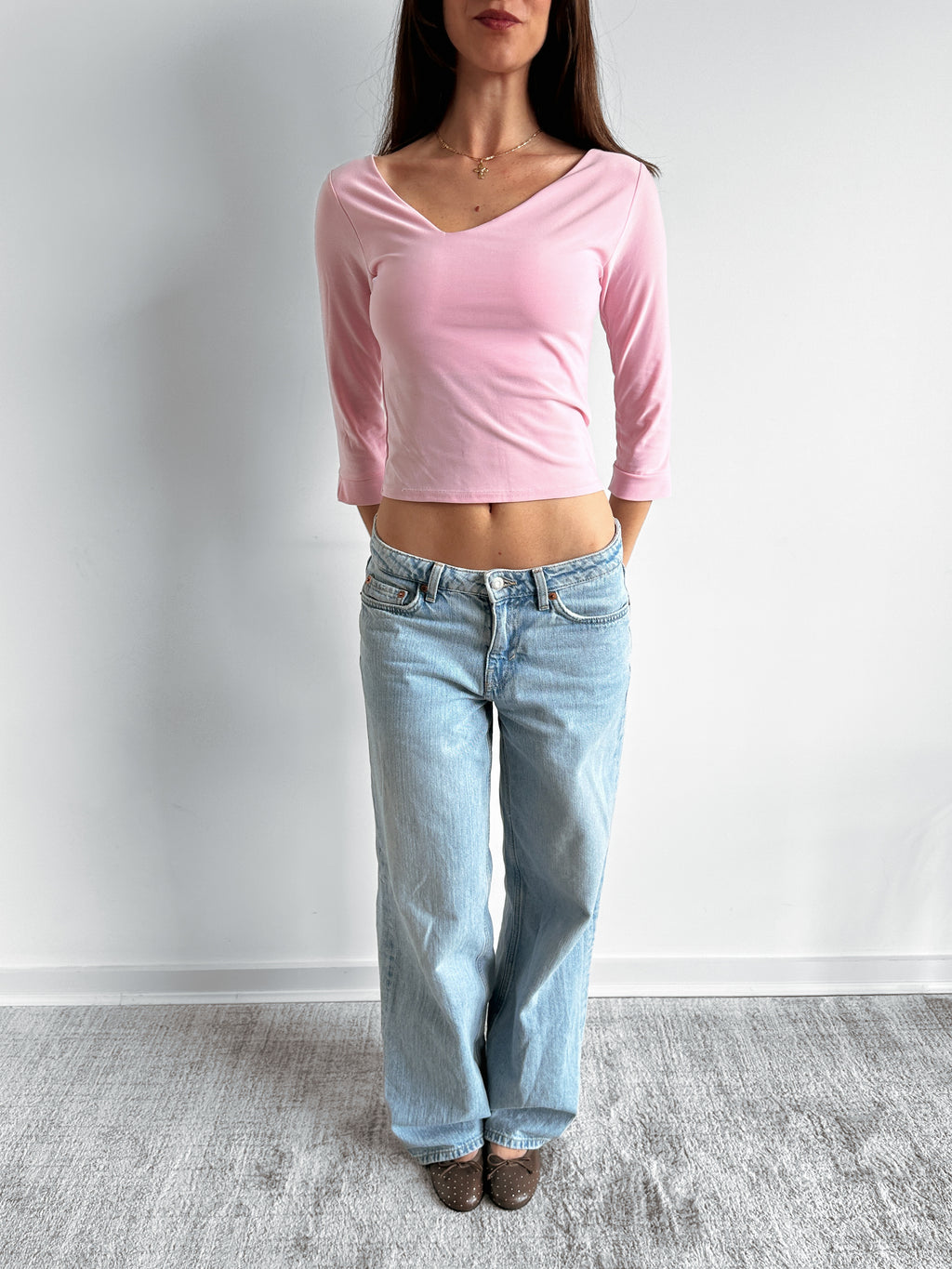 3/4 sleeve top / size s