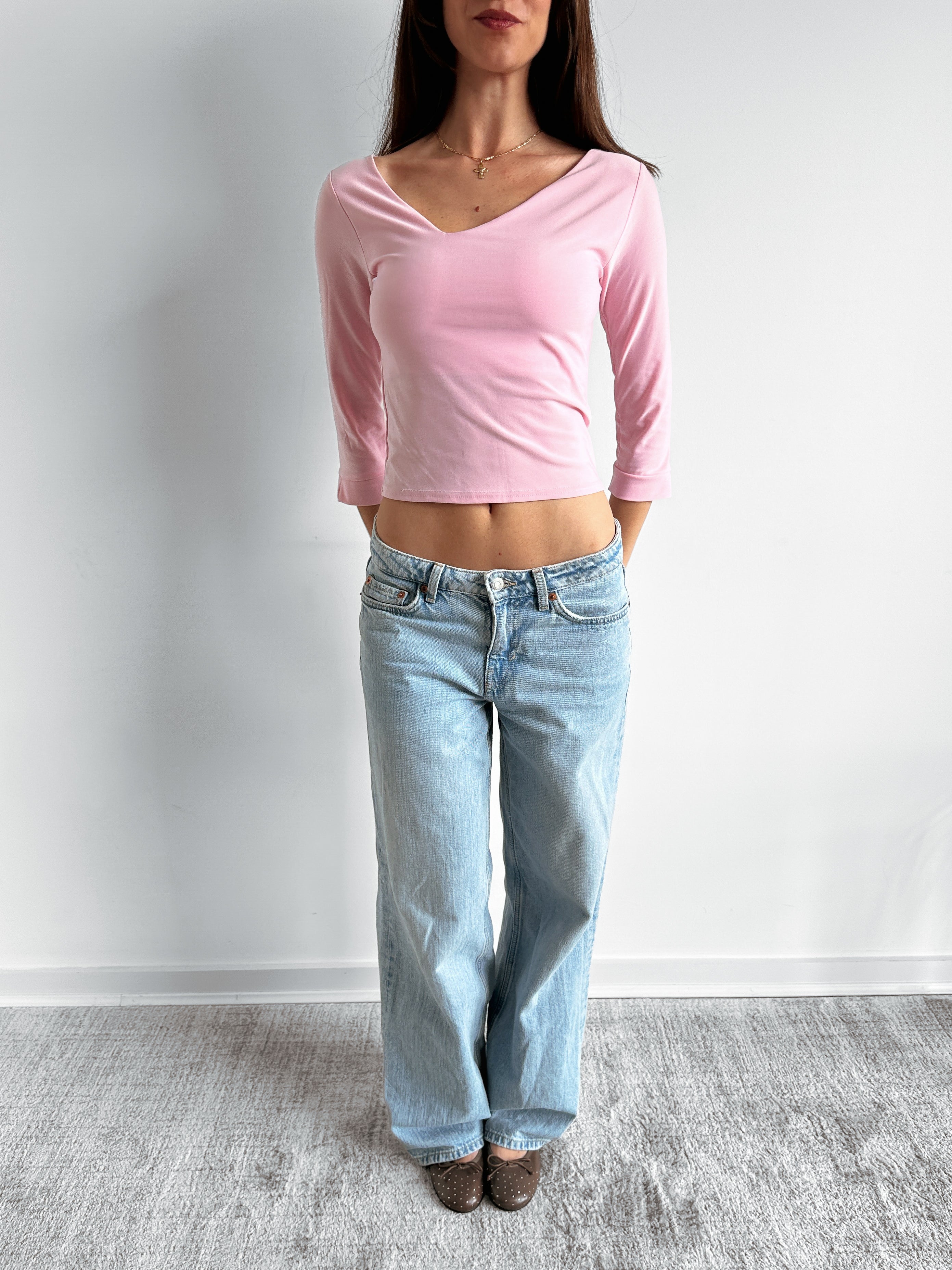 3/4 sleeve top / size s