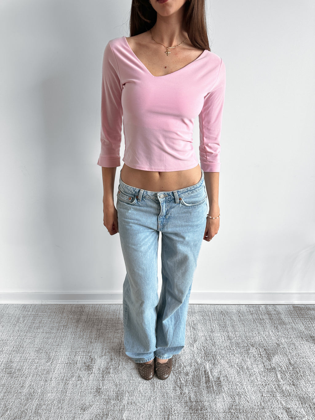 3/4 sleeve top / size s