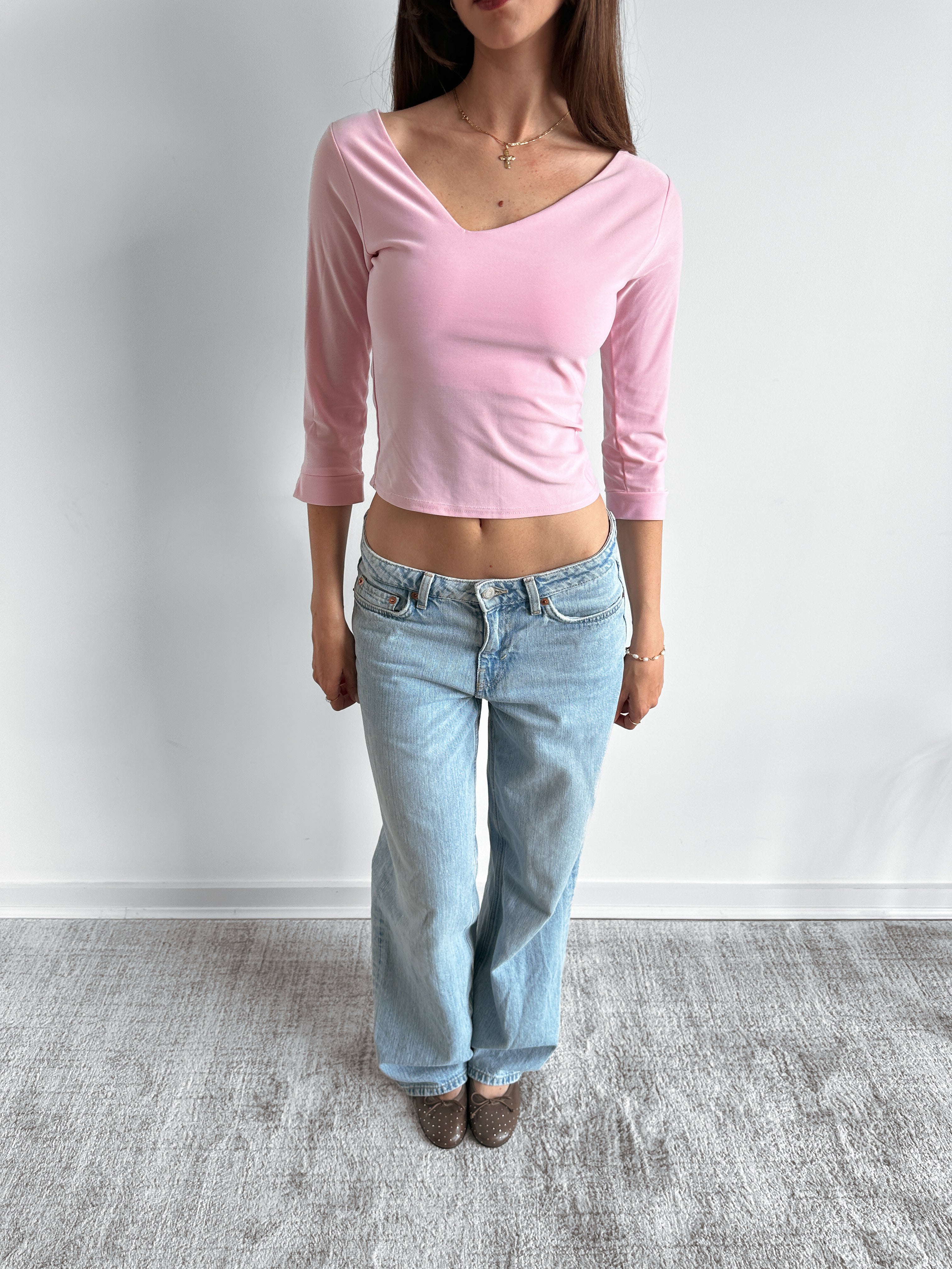 3/4 sleeve top / size s