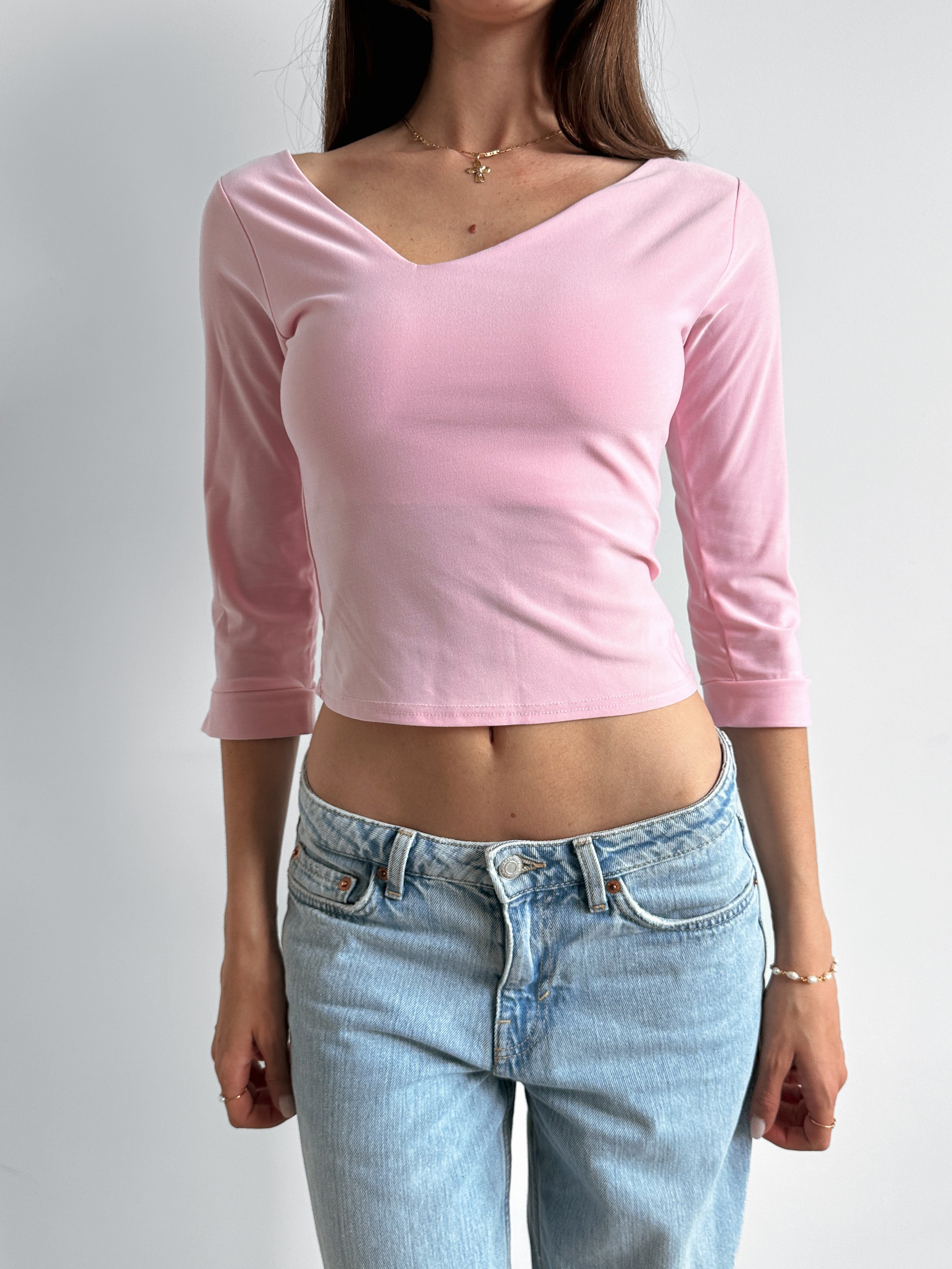 3/4 sleeve top / size s