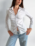 gathered shirt / size s