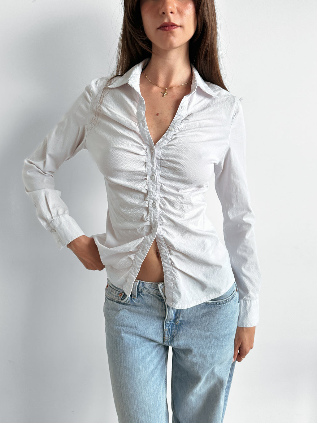 gathered shirt / size s